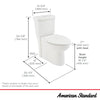 [721AA200S.020] Clean 1.1 GPF/4.1 LPF 1.6 GPF/6.0 LPF Dual Flush Chair Height Elongated-Front 12-in. Rough-In Toilet with Seat - White