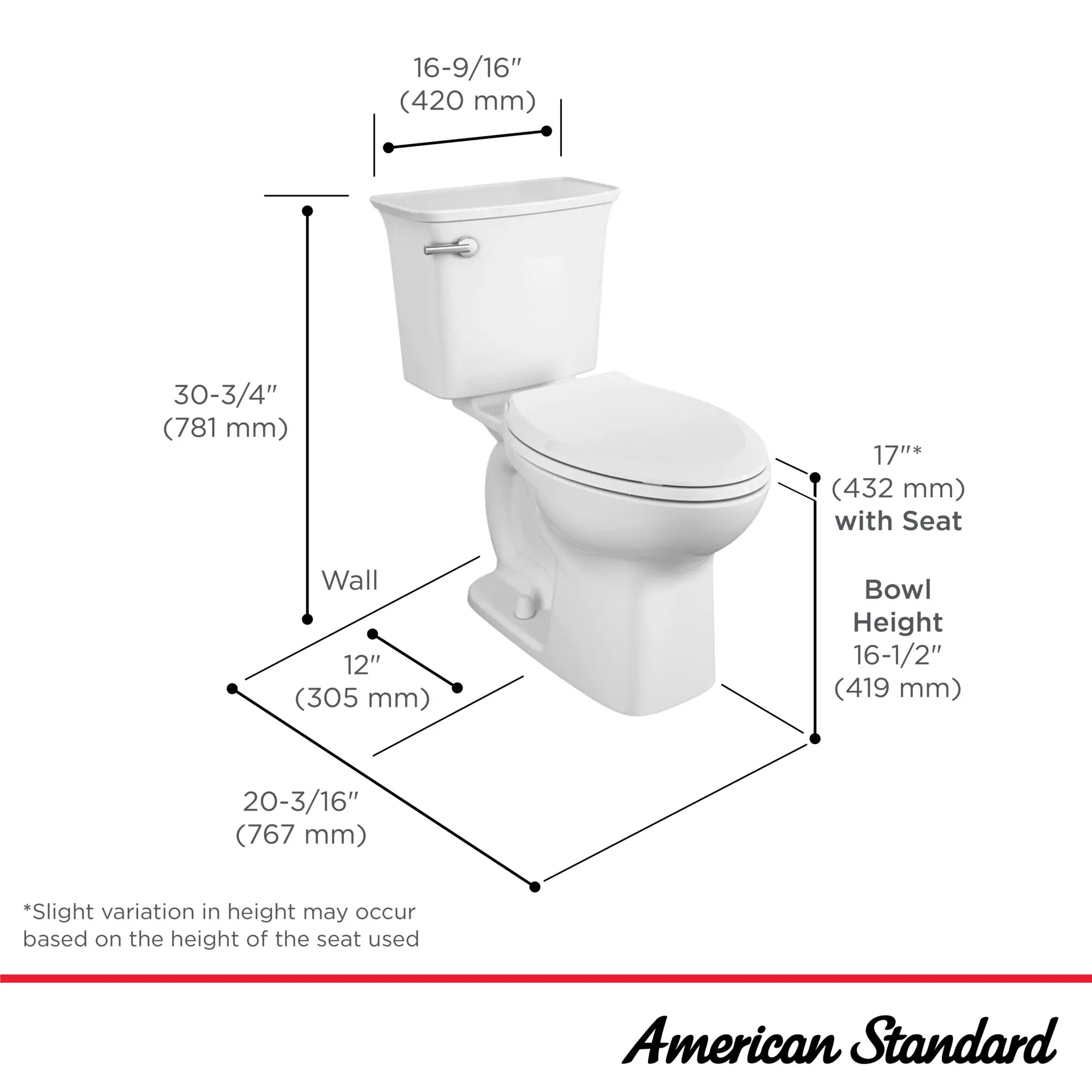 Cadet® Ovation Two-Piece 1.28 gpf/4.8 Lpf Chair Height Elongated Toilet With Seat // WHITE // 189015_Cadet_Infographic_760AA101_0002_OCT2023_0_CDNwebp.webp