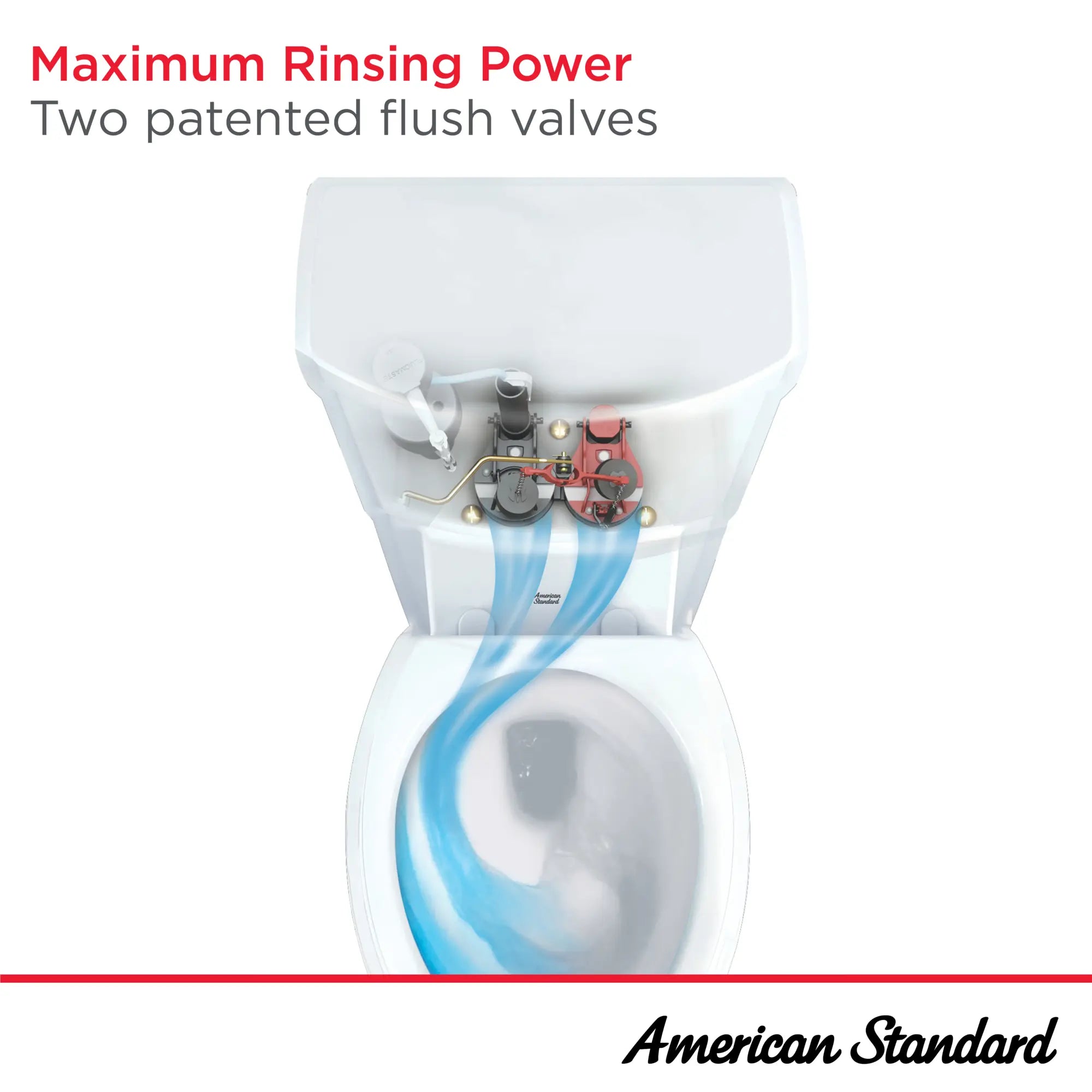 Optum VorMax Two-Piece 1.28 gpf/4.8 Lpf Chair Height Elongated Toilet with Seat // WHITE // 189046_MaximumRinsing_Infographic_Generic_0001_OCT2023_0_CDNwebp.webp