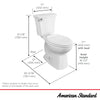 [765AA151.020] Edgemere Two-Piece 1.28 gpf/4.8 Lpf Chair Height Elongated Lined Toilet with Seat - White