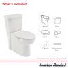 [765AA203.020] Edgemere® Two-Piece Dual Flush 1.28 gpf/4.8 Lpf and 1.0 gpf/3.8 Lpf 12-Inch Rough-In Chair Height Elongated-Front Toilet with Seat - White