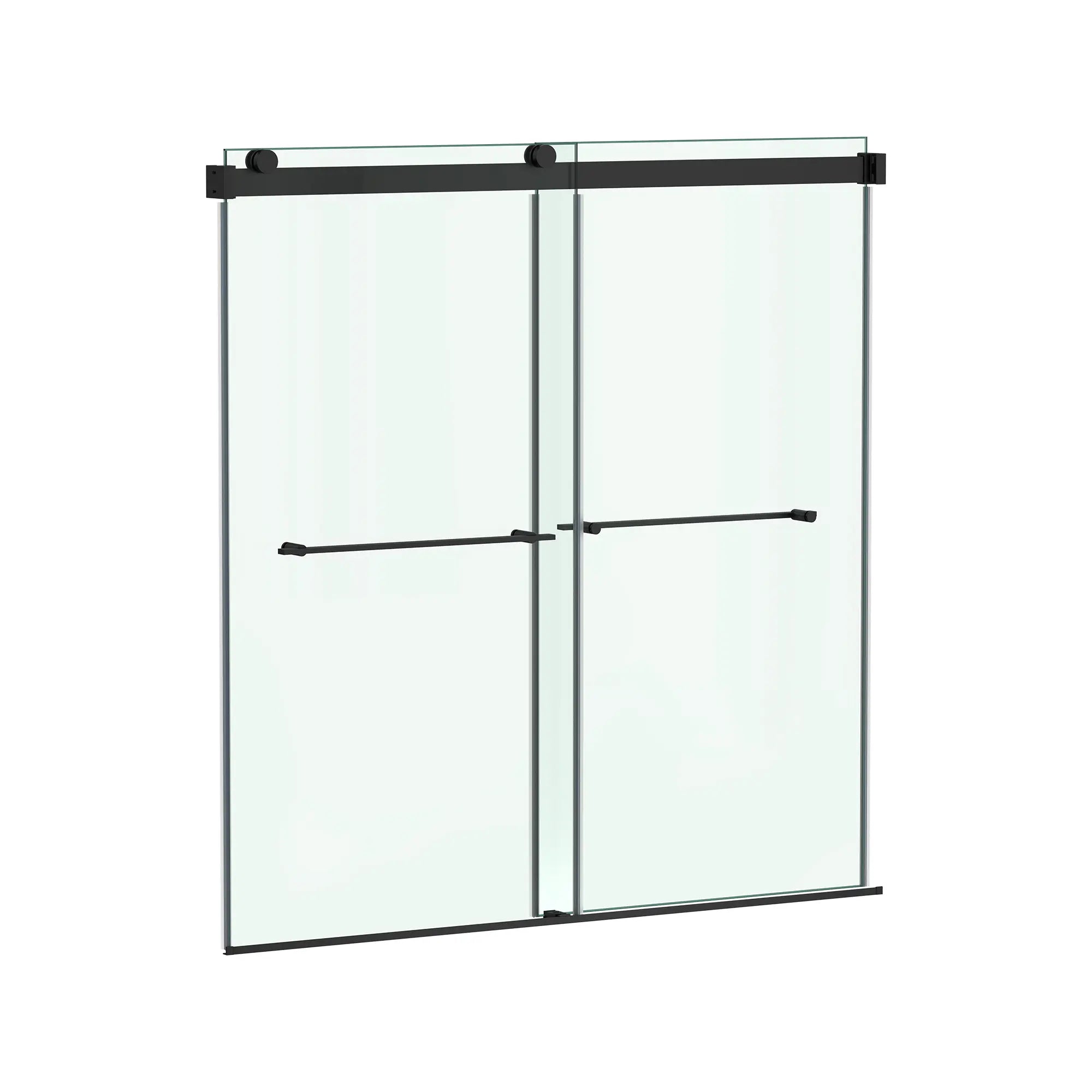 Aspirations 60 x 60-Inch Frameless Sliding Bathtub Door // 60 X 60 IN / MATTE BLACK // 193179_Aspirations_SiloRight_AM00853400.243_0001_May2023_0_CDNwebp_d8ae4ccf-6496-475c-a2f7-8739d7596a01.webp