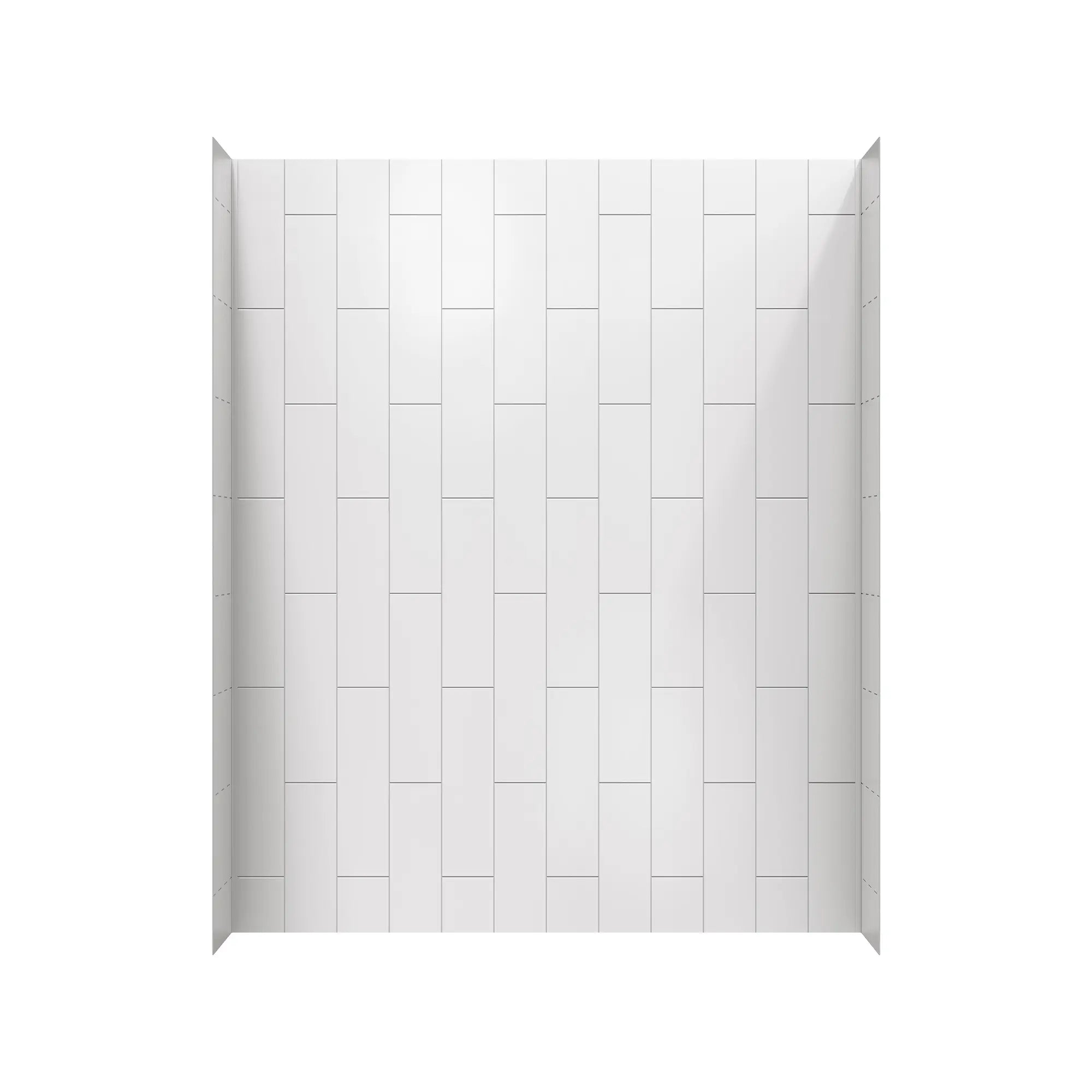 Aspirations 60 x 32 x 72-Inch Vertical Tile Bath Wall Set // WHITE // 193200_Aspirations_SiloFront_2952BWT32.020_0001_APRIL2023_0_CDNwebp.webp