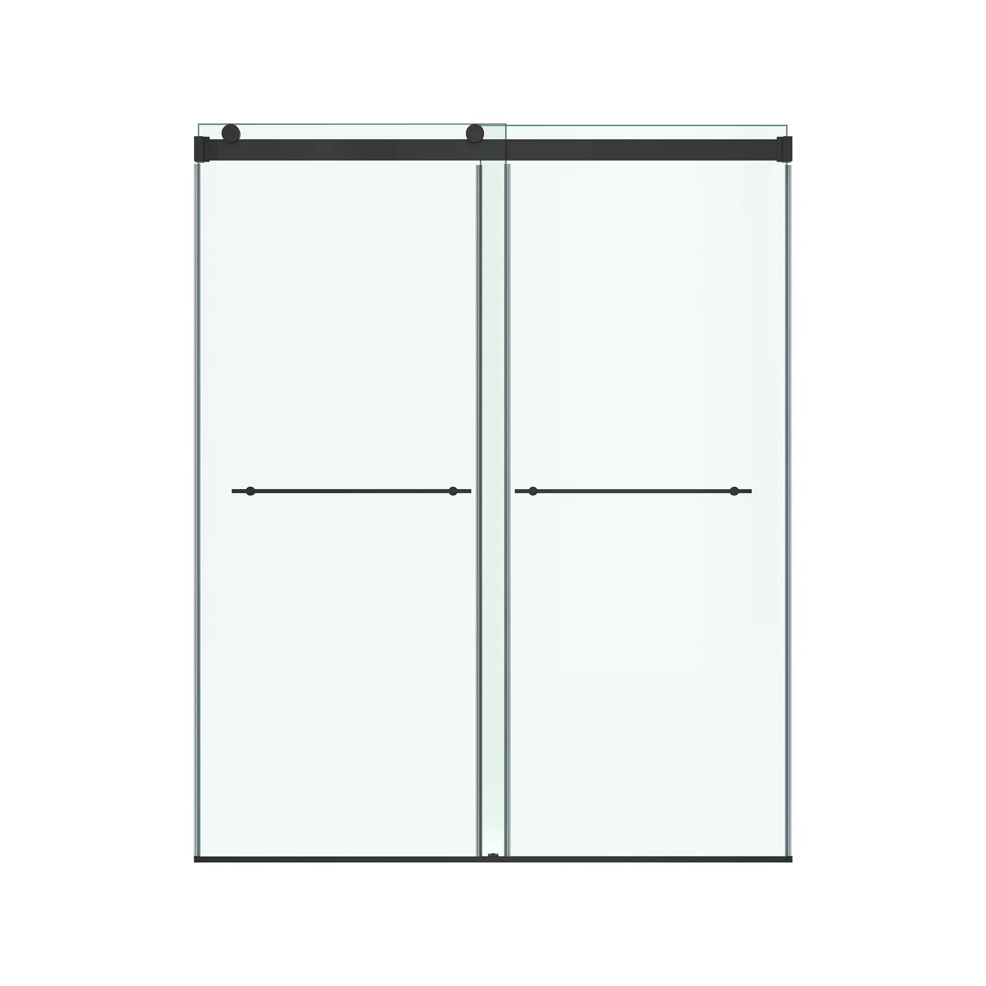 Aspirations 60 x 72-Inch Frameless Sliding Shower Door // 60 X 72 IN / MATTE BLACK // 193204_Aspirations_SiloFront_AM00854400.243_0001_May2023_0_CDNwebp.webp