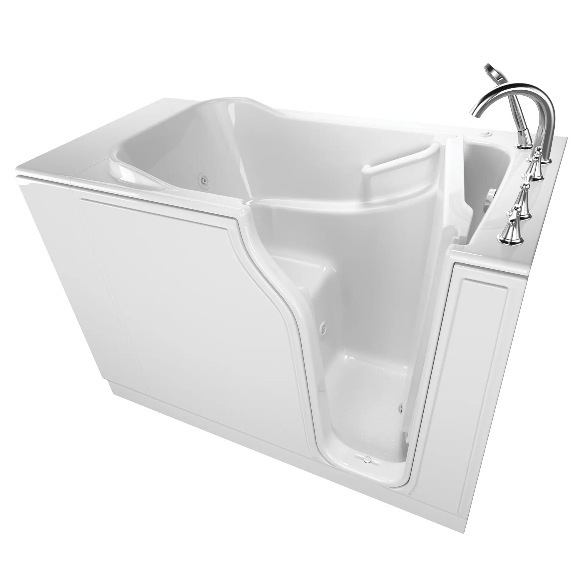 Gelcoat Entry Series 52 x 30-Inch Walk-In Tub With Whirlpool System – Right-Hand Drain With Faucet // WHITE // 195026_SSA5230RJ-WH_KO_0_CDNwebp.webp