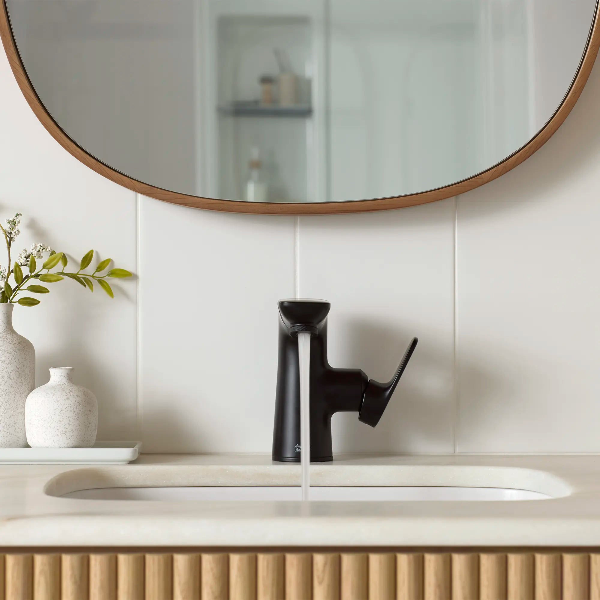 Aspirations Single-Handle Pull-Out Bathroom Faucet 1.2 gpm/4.5 L/min With Lever Handle // MATTE BLACK // 231967_Aspirations_EnvironmentCloseUp_7061121.243_1607000.020_0004_Nov2023_0_CDNwebp.webp