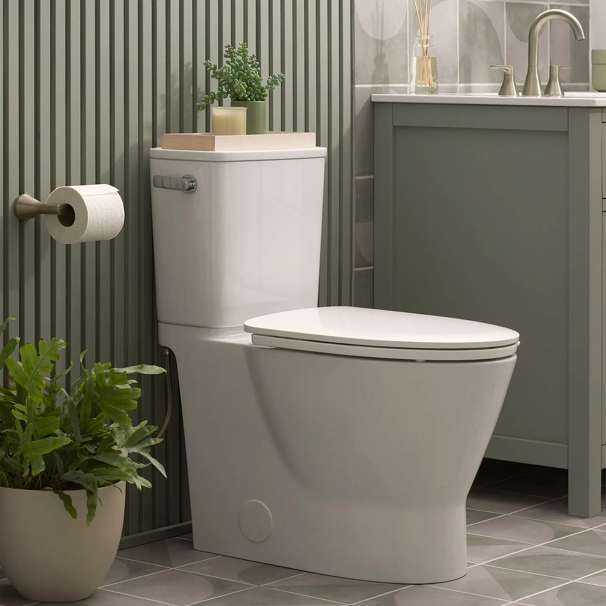 Aspirations Toilet Paper Holder // BRUSHED NICKEL // 232002_Aspirations_EnvironmentCloseUp_252AA899.020_0001_Nov2023_CDNwebp.webp