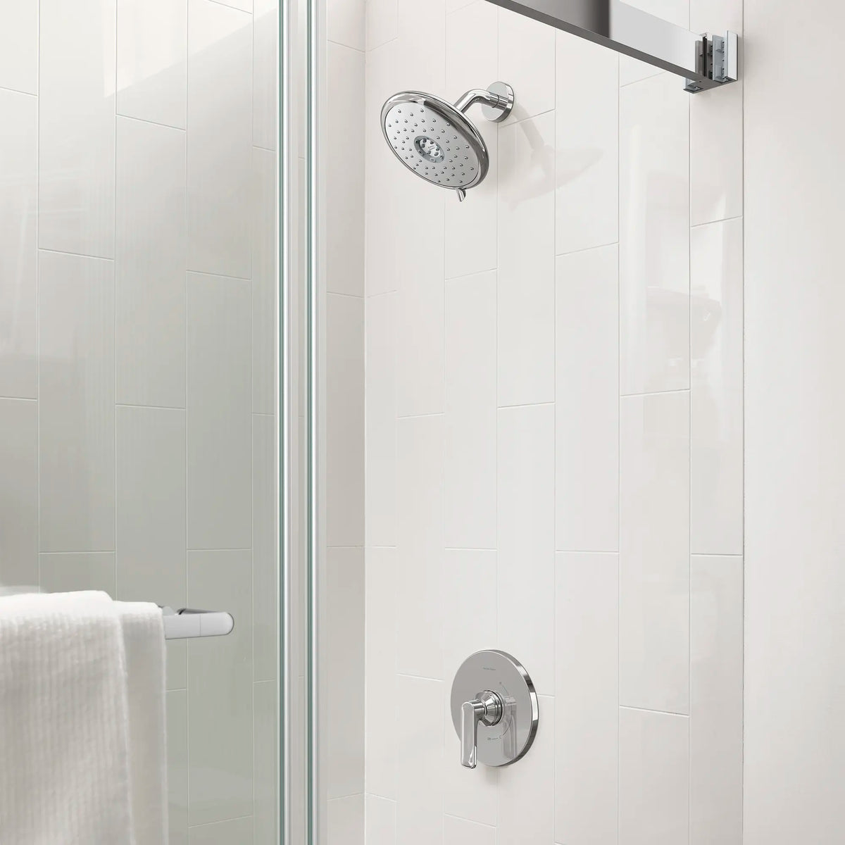 Aspirations 1.8 gpm/6.8 L/min Tub and Shower Trim Kit With Water-Saving Showerhead and Double Ceramic Pressure Balance Cartridge With Lever Handle // TUB & SHOWER / POLISHED CHROME // 233867_Aspirations_EnvironmentCloseUp_TU061508.002_AM00854400.213_2952BWT32.020_0002_Nov2023_CDNwebp.webp