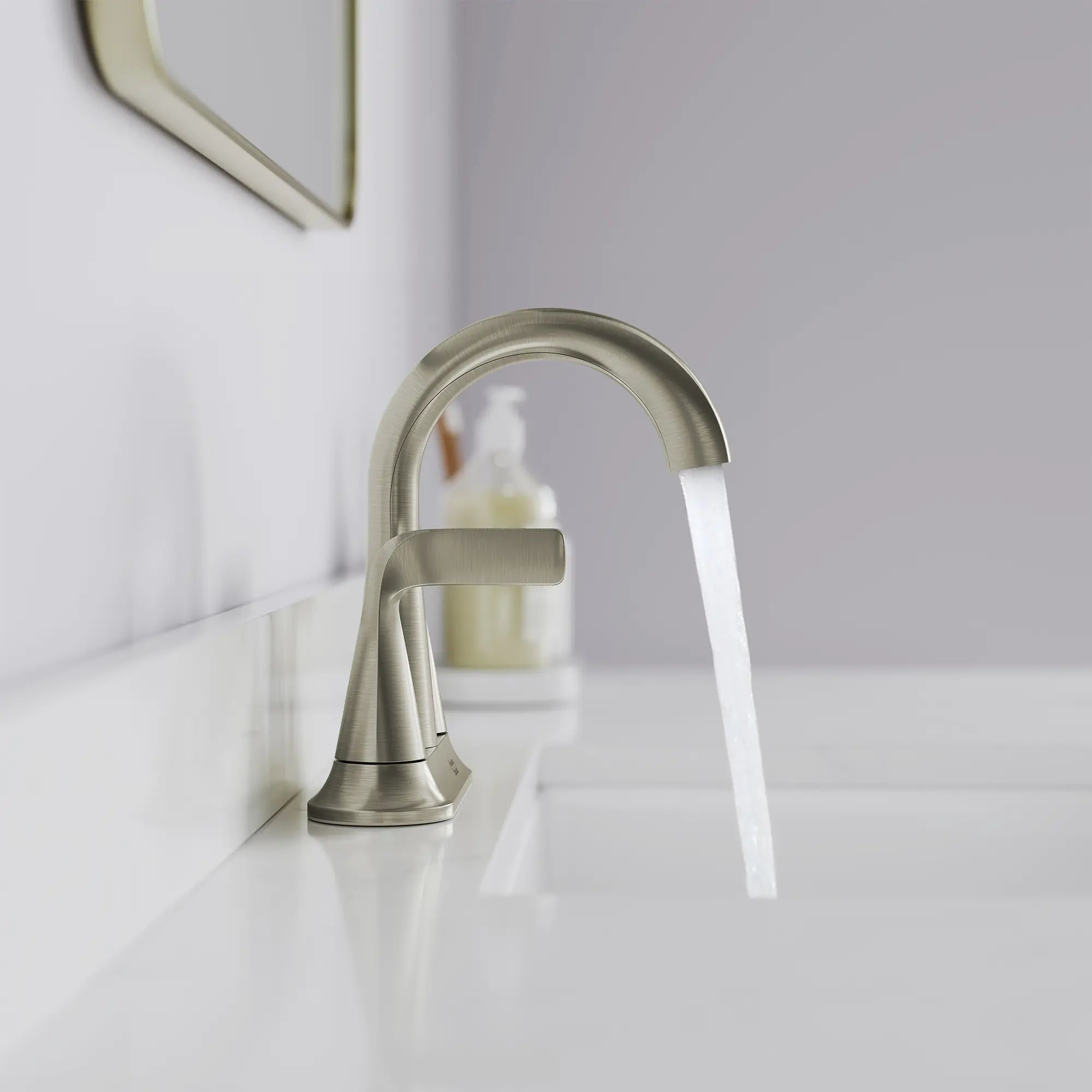Eastway Two-Handle Centerset Bathroom Faucet // BRUSHED NICKEL // 233958_Eastway_EnvironmentCloseUp_1037162950_0002_Nov2023_CDNwebp.webp