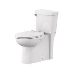 [2514101S.020] Clean 1.28 GPF Left Trip Lever Chair Height Elongated-Front 12-in. Rough-In Toilet with Seat - White