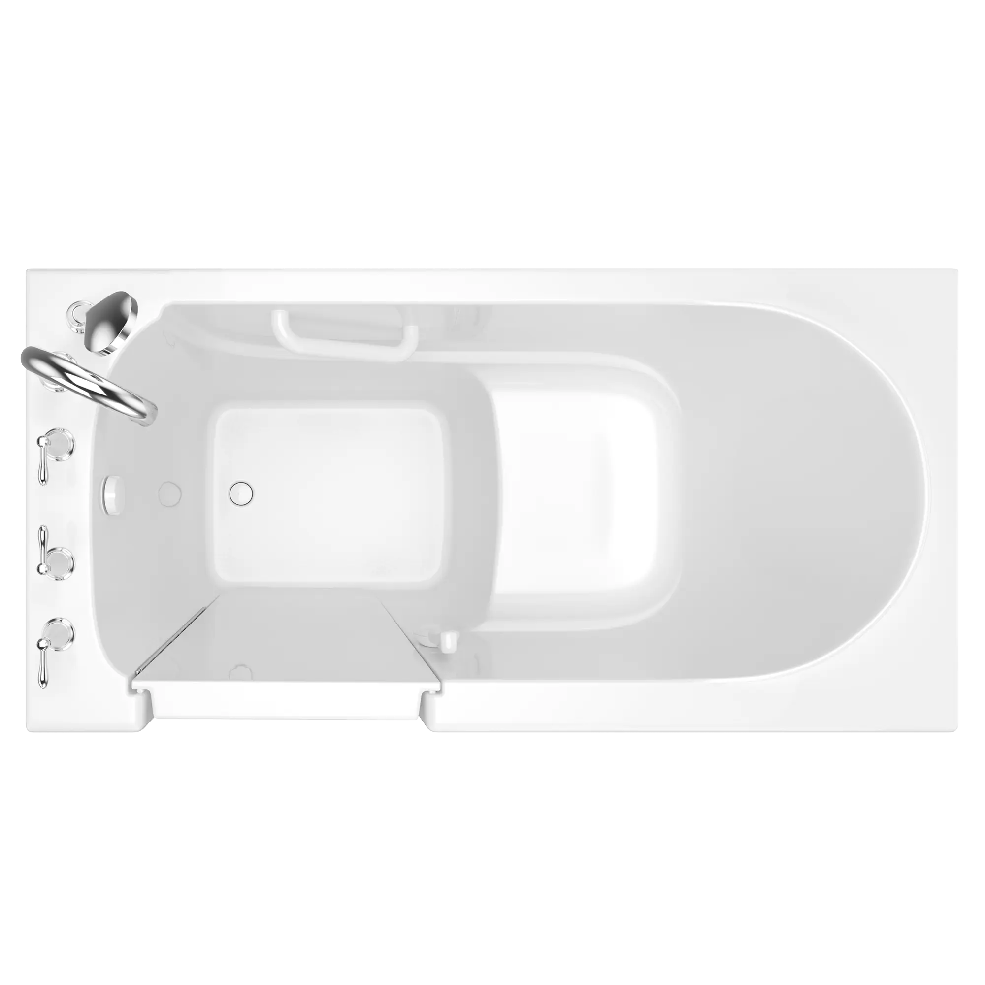 Gelcoat Entry Series 60 x 30-Inch Walk-In Tub With Soaker System – Left-Hand Drain With Faucet // WHITE // 239302_Top_SSA6030LS-WH_KO_CDNwebp.webp