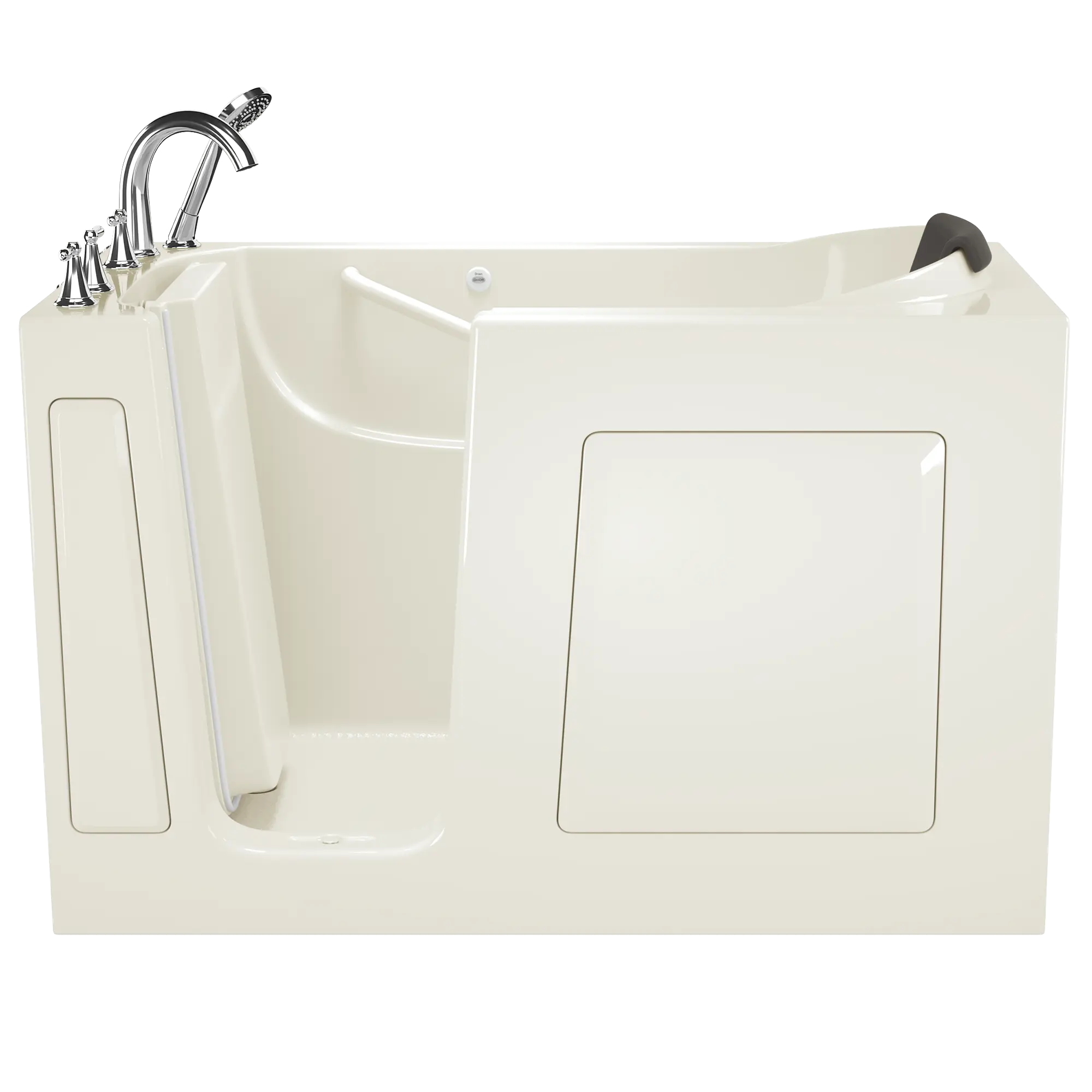 Gelcoat Premium Series 60x30 Inch Soaking Walk-In Bathtub - Left Hand Door and Drain // BISCUIT // 239365_Front_SSM6030LS-BC_KO_CDNwebp.webp