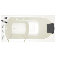 [SSM-6030LA-BC] Gelcoat Premium Series 60x30 Inch Walk-In Bathtub with Air Massage System - Left Hand Door and Drain - Biscuit