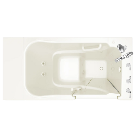 Gelcoat Entry Series 52 x 30-Inch Walk-In Tub With Whirlpool System – Right-Hand Drain With Faucet