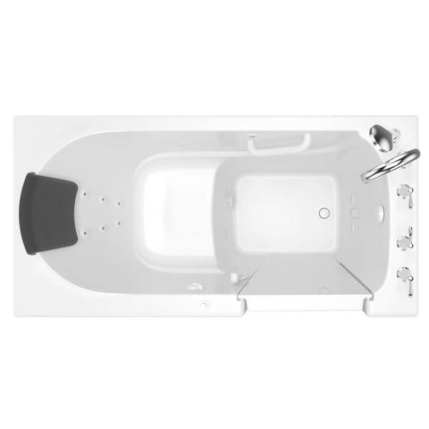Gelcoat Premium Series 60x30 Inch Walk-In Bathtub with Jet Massage System - Right Hand Door and Drain