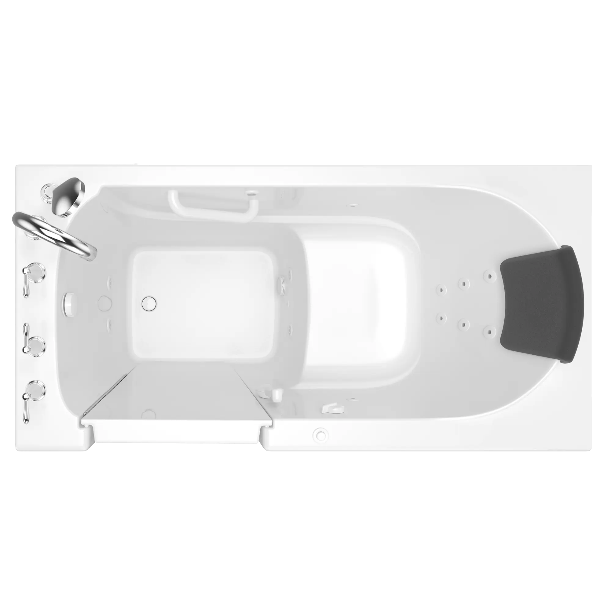 Gelcoat Premium Series 60x30 Inch Walk-In Bathtub with Jet Massage System - Left Hand Door and Drain // WHITE // 239460_Top_SSM-6030LJ-WH_CDNwebp.webp