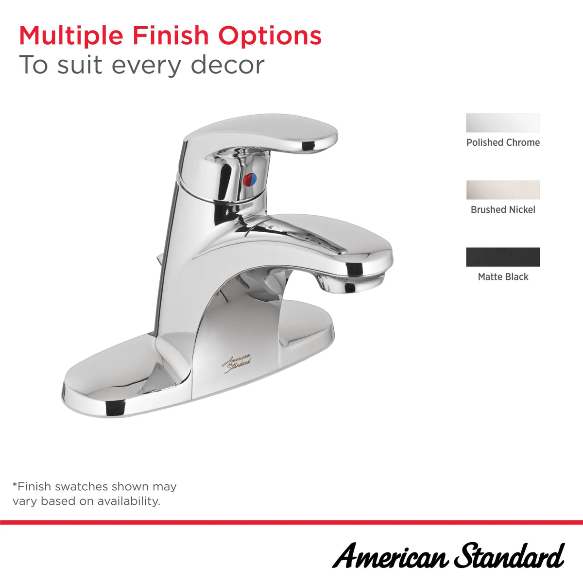 Colony® PRO 4-Inch Centerset Single-Handle Bathroom Faucet 1.2 gpm/4.5 Lpm Less Drain With Lever Handle // POLISHED CHROME // 239520_ColonyPro_Infographic_7075000_0001_MAR2024_CDNwebp.webp
