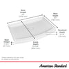 Elevate 48x30-inch Curved Shower Base with Center Drain Outlet // ARCTIC // 240116_Elevate_Infographic_A8015T-CO.011_0002_APR2024_CDNwebp.webp