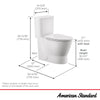 [251AA808.020] Toilette allongée Aspirations EcoStrength, deux pièces, à hauteur de chaise avec siège, 0,80 gpc/ 3,0 Lpc, avec levier de déclenchement à droite - Blanc