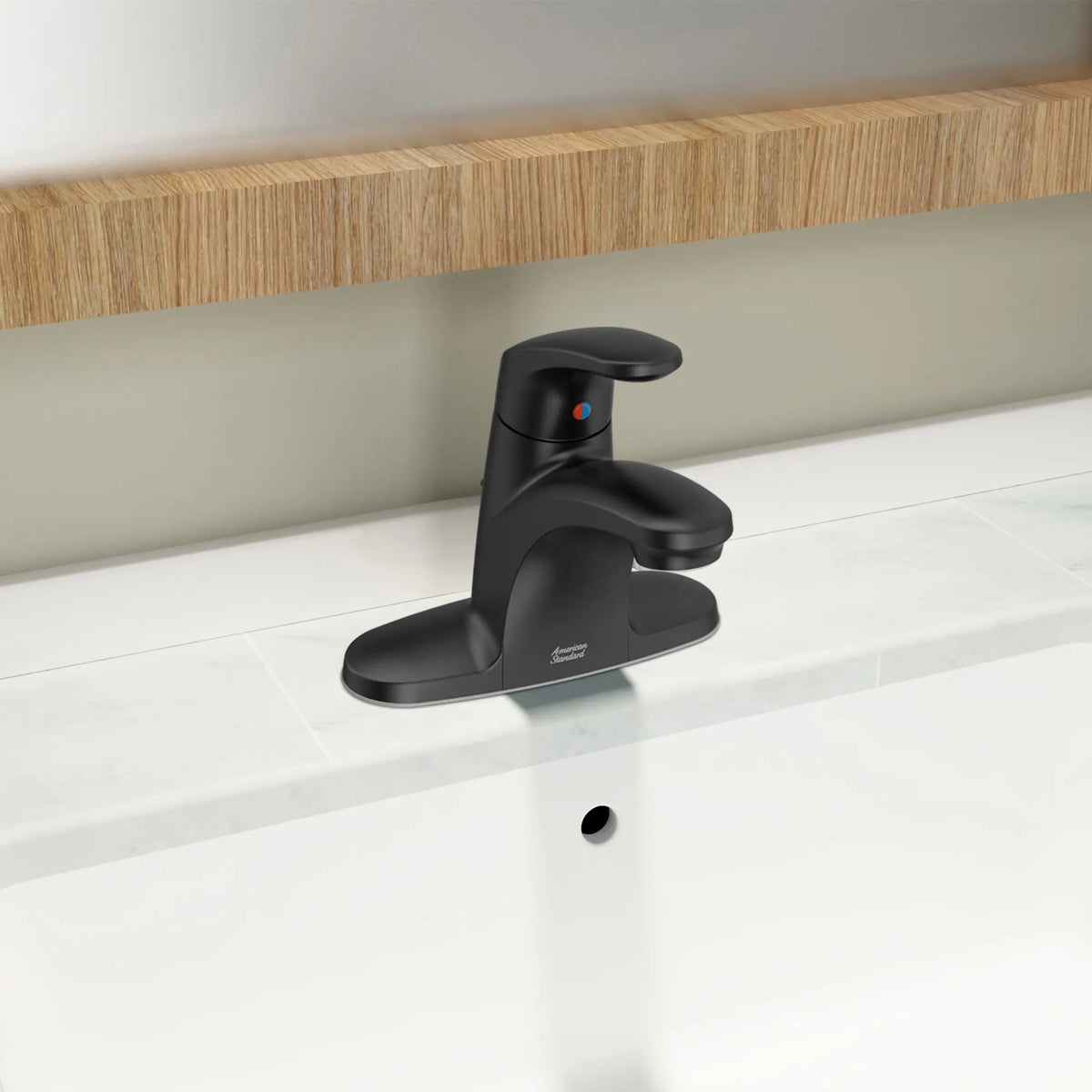 Colony® PRO Single Hole Single-Handle Bathroom Faucet 1.2 gpm/4.5 L/min With Lever Handle // MATTE BLACK // 240547_ColonyPro_EnvironmentCloseUp_7075000.243_0001_APRIL2024_CDNwebp.webp