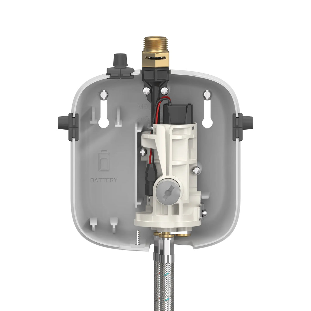 Tile Insert Tmv Box Solenoid + Thermostatic Mixing Valve Control Box, Dual Inlet