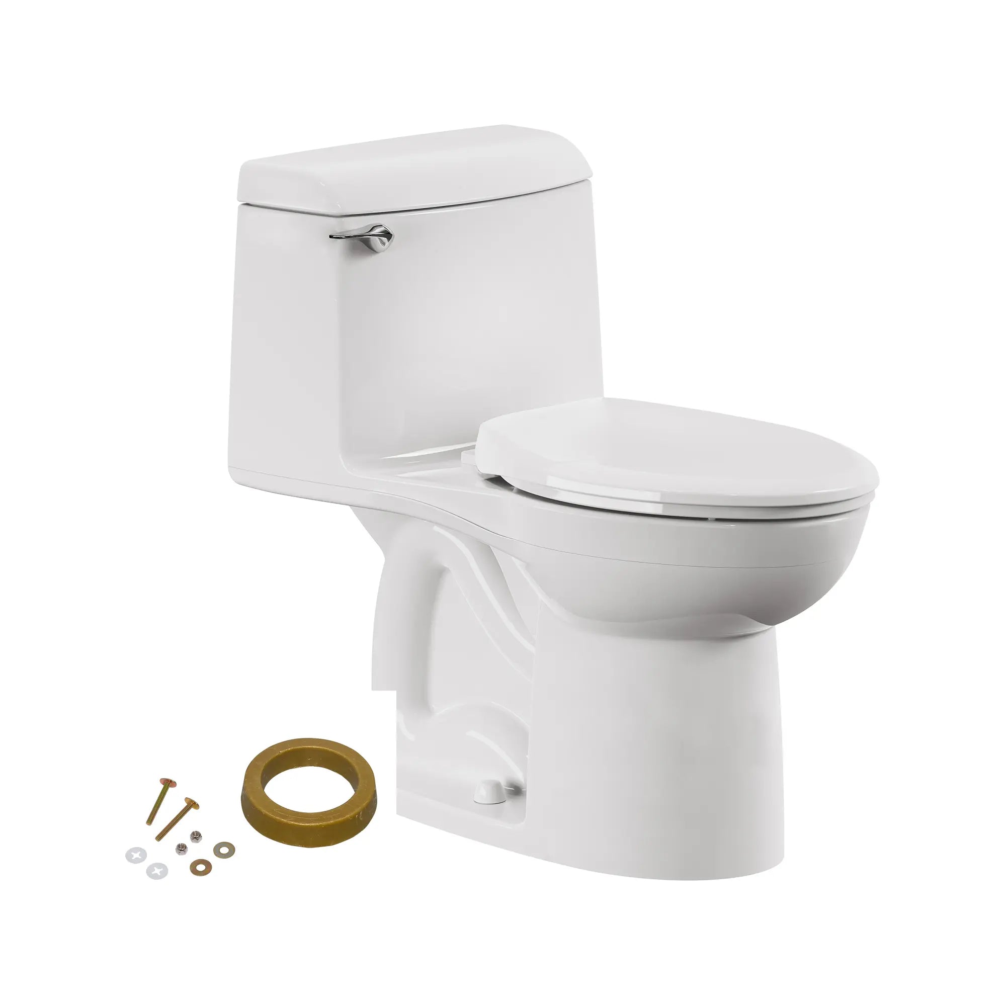 Champion® 4 One-Piece 1.6 gpf/6.0 Lpf Chair Height Elongated Toilet With Seat and Wax Ring // WHITE // 244832_Champion_SiloRight_613AA001.020_738519-100.0070A_0001_APRIL2024_CDNwebp.webp