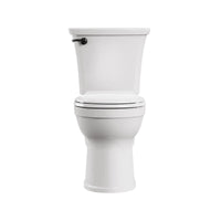 [211BA704.020] Champion® PRO Two-Piece 1.28 gpf/4.8 Lpf Chair Height Round Front Toilet With Matte Black Trip Lever Less Seat - White