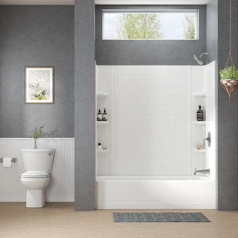 Princeton® PRO Steel 60 x 30-inch Integral Apron Bathtub with Right-Hand Outlet