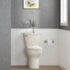 [788BA104.021] Cadet 12 in. Rough In 2-Piece 1.28 GPF/4.8LPF Single Flush Chair Height Round Front Antimicrobial Toilet with Slow Close Antimicrobial Seat - White