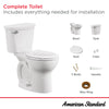 [788BA104.020] Cadet 12 in. Rough In 2-Piece 1.28 GPF/4.8LPF Single Flush Chair Height Round Front Antimicrobial Toilet with Slow Close Antimicrobial Seat - White