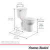 [788BA104.020] Cadet 12 in. Rough In 2-Piece 1.28 GPF/4.8LPF Single Flush Chair Height Round Front Antimicrobial Toilet with Slow Close Antimicrobial Seat - White