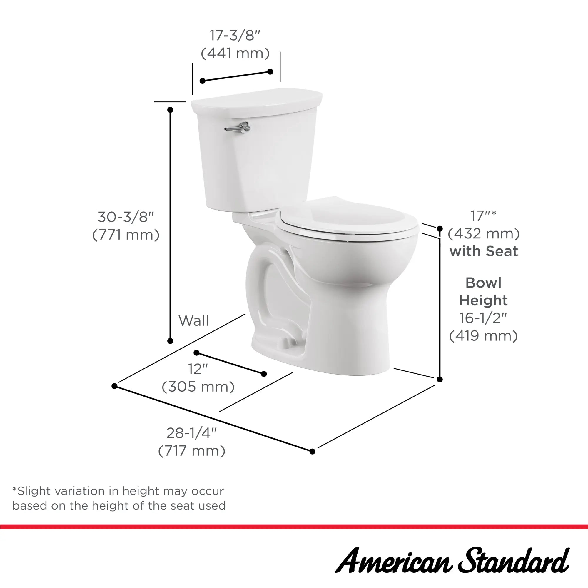 Cadet 12 in. Rough In 2-Piece 1.28 GPF/4.8LPF Single Flush Chair Height Round Front Antimicrobial Toilet with Slow Close Antimicrobial Seat // WHITE // 247416_Cadet_Infographic_788BA104_0002_JUL2024_CDNwebp.webp