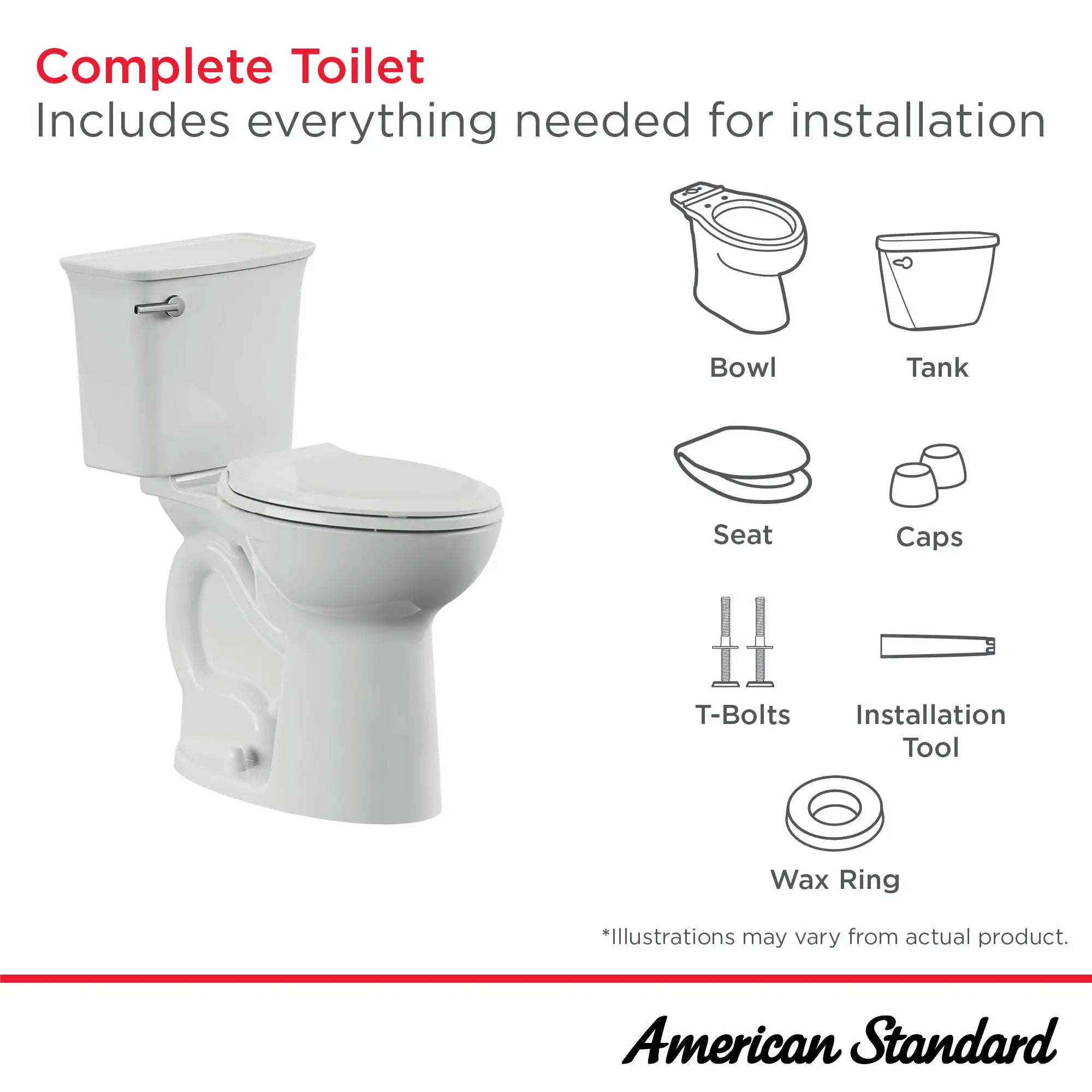 Elevation Two-Piece 1.28 gpf/4.8 Lpf Extra Tall Height Elongated Toilet With Seat // WHITE // 247817_Elevation_Infographic_746TA107_0001_DEC2025_1_CDNwebp.webp