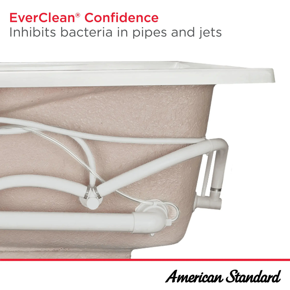Mainstream 60in x 32in 6-Jet Drop-In Whirlpool Tub // WHITE // 249195_EverClean_Infographic_Generic_0004_JUL2024_CDNwebp.webp