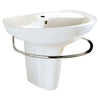 [0268144.020] Ravenna® Center Hole Only Wall-Hung Sink and Semi-Pedestal Leg Combination - White