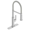 [1176960750] Sonner Single-Handle Semi-Pro 3-Function Kitchen Faucet 1.8 gpm/6.8 L/min with Deck Plate - Brushed Cool Sunrise
