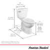 [733AA051.020] Titan 1.6 GPF/6.0 LPF Left Trip Lever Chair Height Elongated-Front Aquaguard Toilet with Seat - White