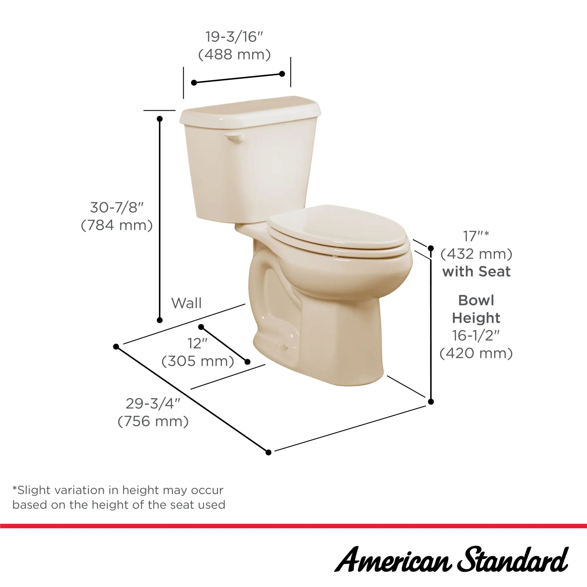 Colony 1.28 GPF/4.8 LPF Left Trip Lever 16-1/2-in. Elongated-Front Toilet with Seat // WHITE // 260299_Colony_Infographic_751AA101.021_0002_MAR2025_CDNwebp.webp