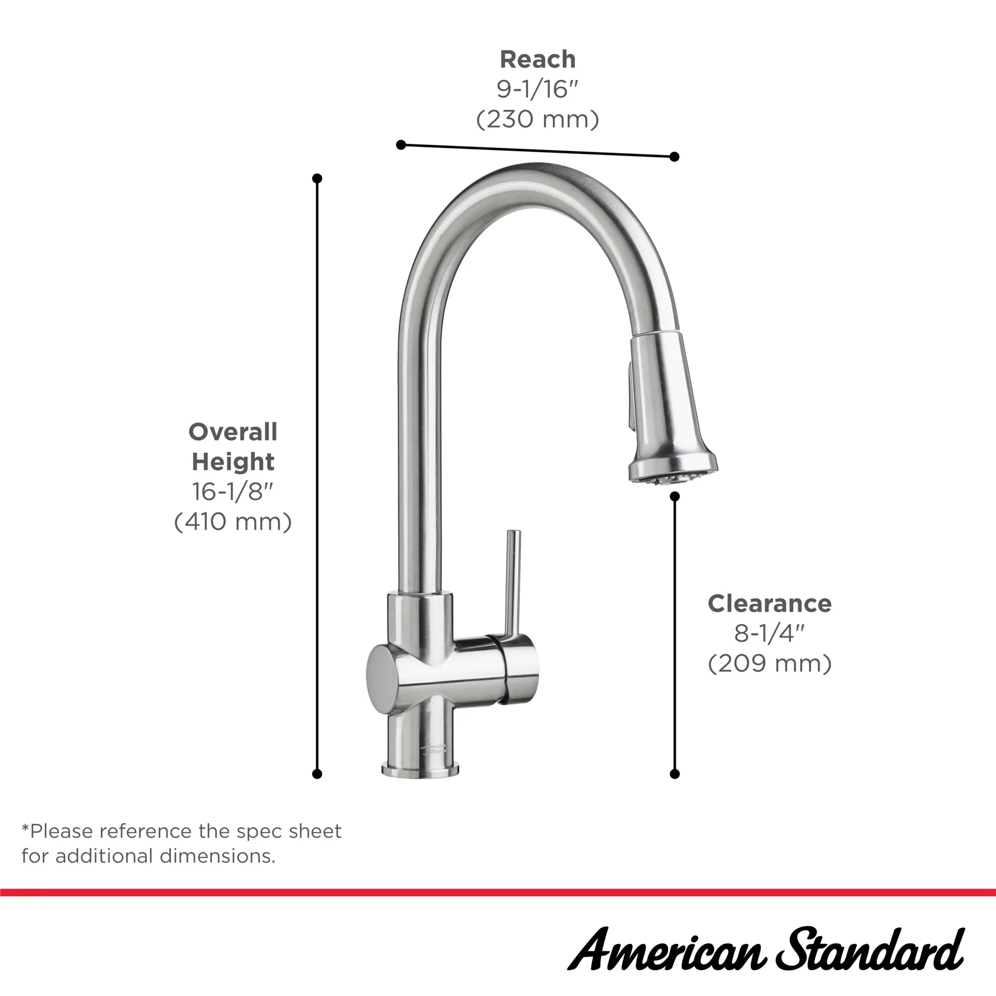 Montvale Single-Handle Pull-Down Single Spray Kitchen Faucet 1.8 gpm/6.8 L/min - Thumbnail 3