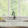 [1176342430] Highgrove Single-Handle Pull-Down 3-Function Kitchen Sink Faucet 1.8 gpm/6.8 L/min with Deck Plate  - Matte Black