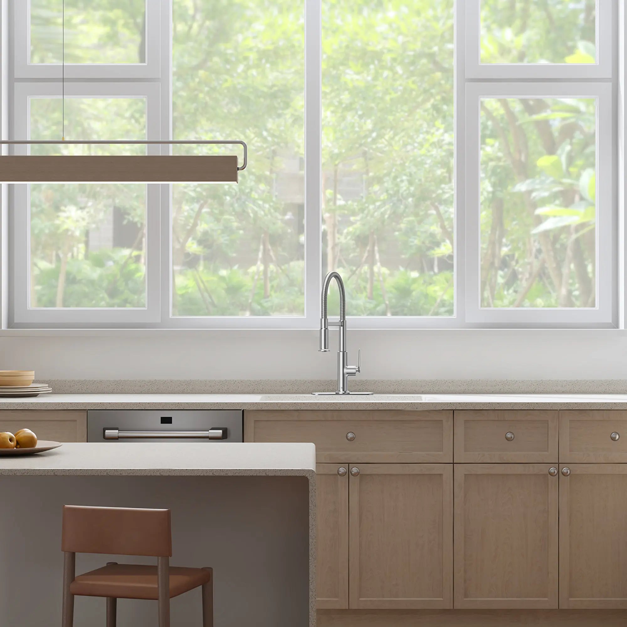 Sonner Single-Handle Semi-Pro 3-Function Kitchen Faucet 1.8 gpm/6.8 L/min with Deck Plate // STAINLESS STEEL // 262424_Sonner_Environment_1176960750_0001_FEBRUARY2025_1_CDNwebp_8f211727-685f-4a10-8e51-1962cd439077.webp