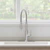 [1176960750] Sonner Single-Handle Semi-Pro 3-Function Kitchen Faucet 1.8 gpm/6.8 L/min with Deck Plate - Stainless Steel