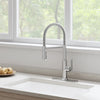 [1176960750] Sonner Single-Handle Semi-Pro 3-Function Kitchen Faucet 1.8 gpm/6.8 L/min with Deck Plate - Stainless Steel
