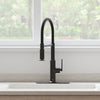 [1176962430] Sonner Single-Handle Semi-Pro 3-Function Kitchen Faucet 1.8 gpm/6.8 L/min with Deck Plate - Matte Black