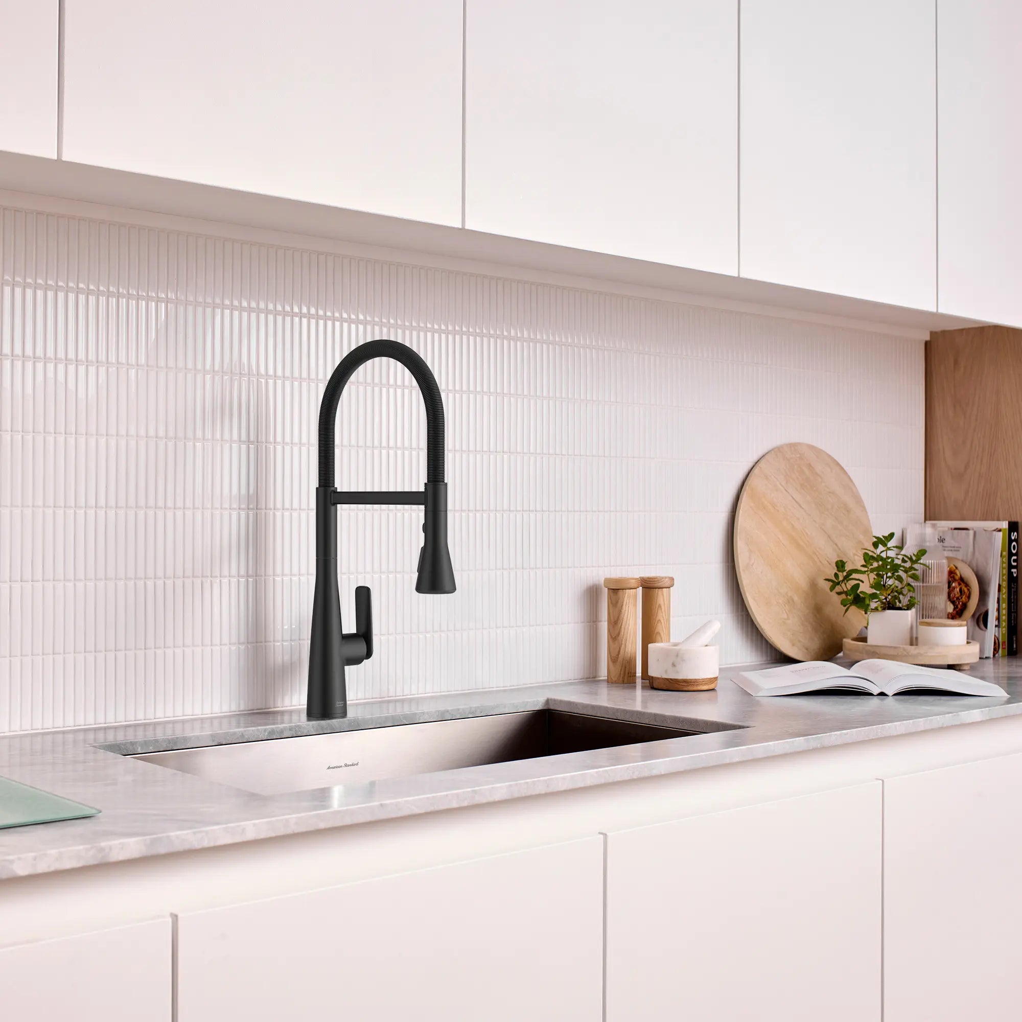Aspirations Semi-Pro Kitchen Faucet // MATTE BLACK // 263014_Aspirations_EnvironmentCloseUp_1048822430_0001_May2025_0_CDNwebp_32f2b043-c901-4909-8e48-bcce650694b1.webp
