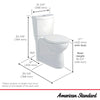 [2794203.020] Studio® Skirted Two-Piece Dual Flush 1.28 gpf/4.8 Lpf and 1.0 gpf/3.8 Lpf Chair Height Elongated Toilet With Seat - White