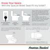 [241AA104SPS.020] Advanced Clean 1.0 SpaLet Bidet Seat and Champion 4 Right Height Elongated 1.28 GPF Toilet Combo - White