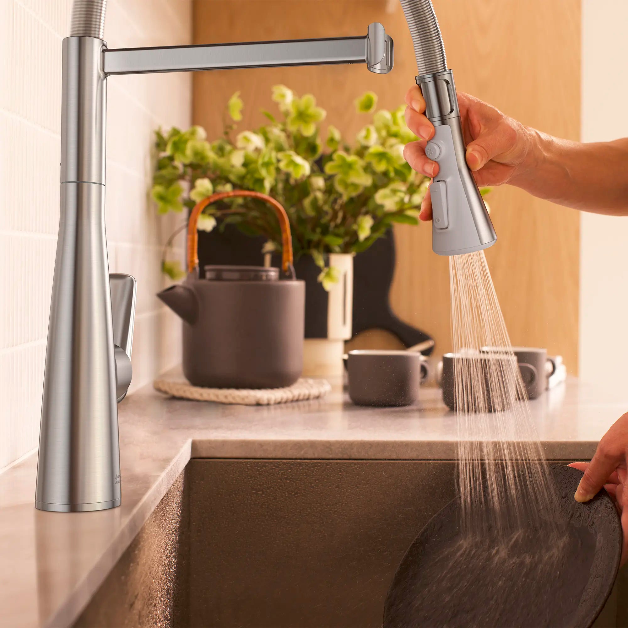 Aspirations Semi-Pro Kitchen Faucet // STAINLESS STEEL // 263685_Aspirations_EnvironmentCloseUp_104882DC00_0003_MAY2025_0_CDNwebp_acb7c290-7989-4b5a-892f-9f332b8475cc.webp