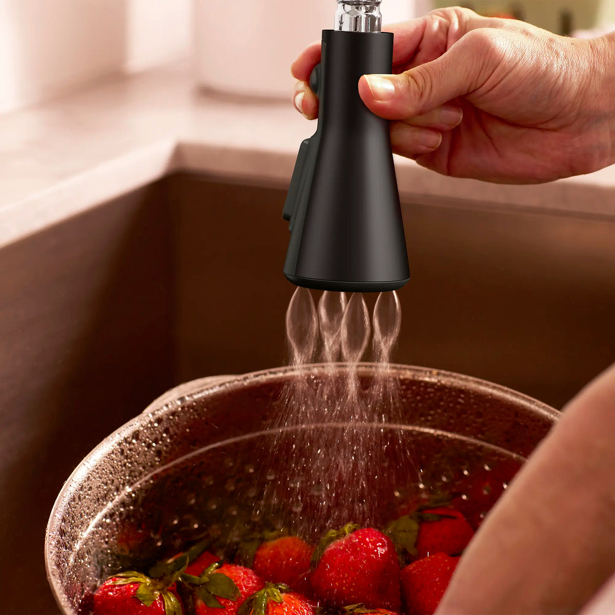 Aspirations Touchless Pull-Down Kitchen Faucet // MATTE BLACK // 263736_Aspirations_EnvironmentCloseUp_1048802430_0002_MAY2025_0_CDNwebp_a4db34b3-7d7d-4c4e-86b0-b95dc5e032d6.webp