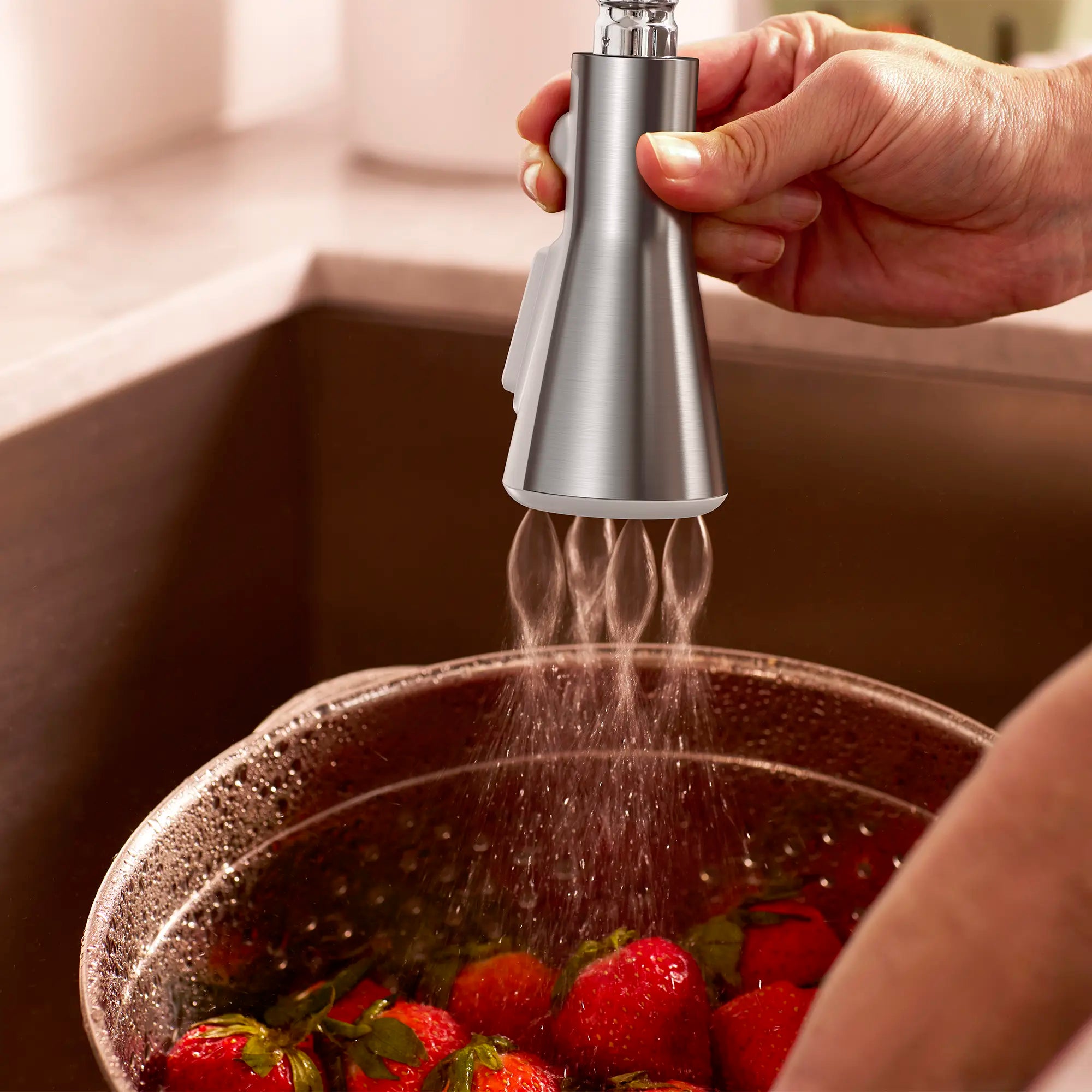 Aspirations Touchless Pull-Down Kitchen Faucet // STAINLESS STEEL // 263744_Aspirations_EnvironmentCloseUp_104880DC00_0002_MAY2025_0_CDNwebp_dcfc5148-9811-41c1-80a5-d5bd804fbb30.webp